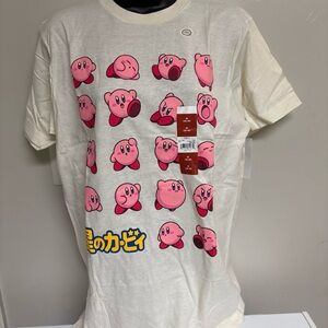 Kirby Graphic T-Shirt - Cream with Pink Characters